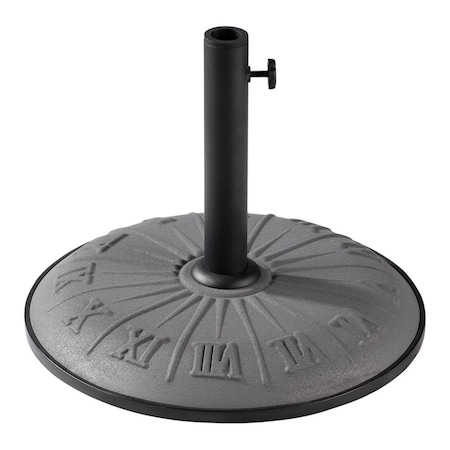 International Caravan Resin Compound Roman Numeral Umbrella Stand, Grey 23900AR-15-GY